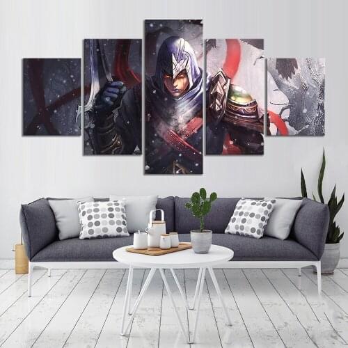 Home Decor Modular Canvas Picture 5 Piece Talon Poster Legends League Game Painting Poster Canvas Painting Wholesale