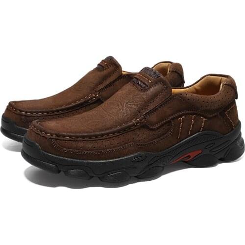 Mens Shoes Guenuine Leather Men Shoes 2020 Spring Autumn Casual Shoes for Man Footwear Fashion Design Heavy Flats