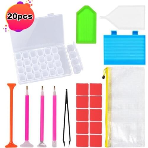 Numbering5D DIY Diamond Embroidery Tools Diamond Painting Cross Stitch Accessory Pen Tools Set Mosaic Glue Tweezers Storage Boxe