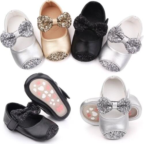 Baby Girls Shoes Kids Shoes For Girls Infant First Walkers For Newborn Soft Sole Non-Slip Crown Princess Shoes 0-12Months