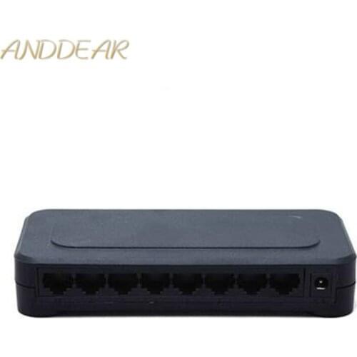 OEM 10 / 100mbps RJ45 8 Port Fast Ethernet Switch Lan Hub US EU Plug 5v Adapter Power Supply Network Switch