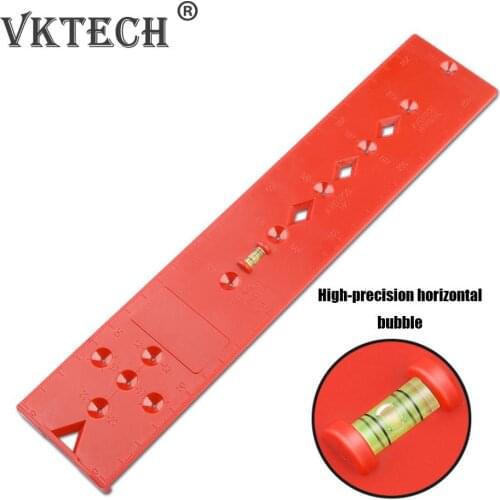 Plastic Bubble Level Ruler for Wooden Pillars Construction Pipe Hole Drilling Guide Punch Locator DIY Woodworking Tools