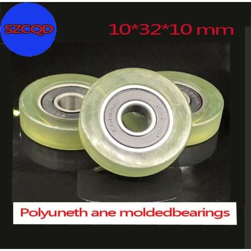 1psc 10 * 30 * 8mm PU6000 Polyurethane Bearing, Silent, High elasticity 85 Degrees, Wear-resisting Acid and alkali