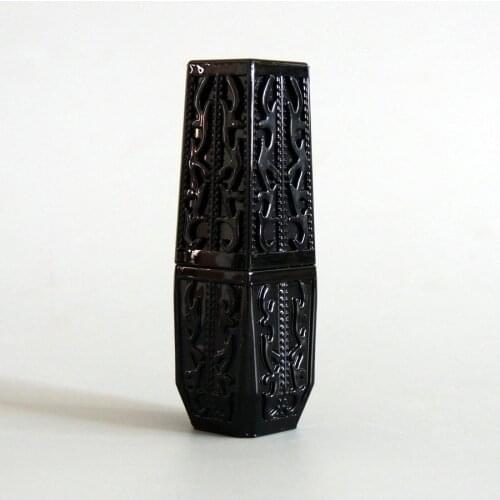 50pcs/lot 4g Empty Lipstick Tubes Black Retro Hollow Style Cute Lipbalm Container Elegant Chapstick Case Diameter 12.1mm