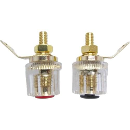 Connector Copper Banana plug sockets Terminals binding post for Sound Crystal Stud Amplifier speakers