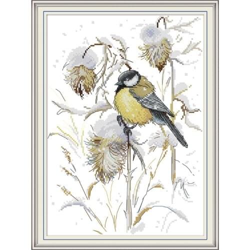 Bird DIY Handmade Needlework Counted 14CT Printed Cross Stitch Embroidery Kit Set Home Decoration