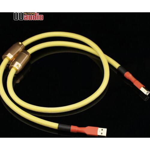 High Quality 4N Silver-plated OFC USB Cable With Dual Magnetic ring A-B for Hifi DAC Amplifier