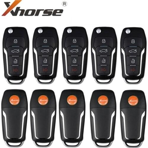 XHORSE XEFO01EN for Ford Style Flip 4 Buttons Super Remote Key Built-in Super Chip English Version 10PCS/LOT