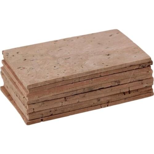 Yibuy 10 pcs Burlywood Natural Sax Saxophone Neck Cork Sheet 2mm