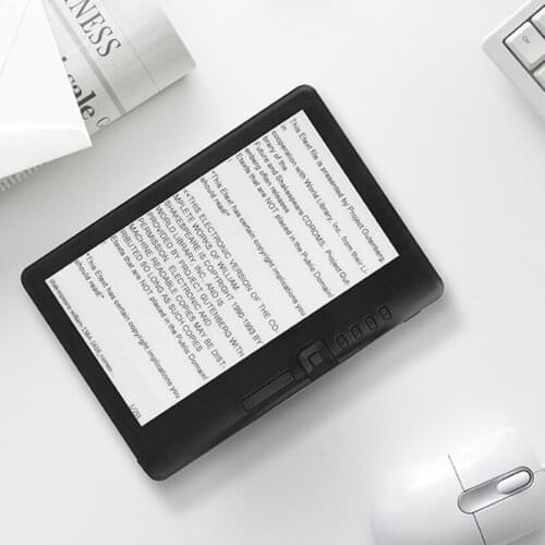 LCD Screen Display E-Book Reader Small Props with Large Capacity Happy Reader with USB Charging Line 17.5cm Length