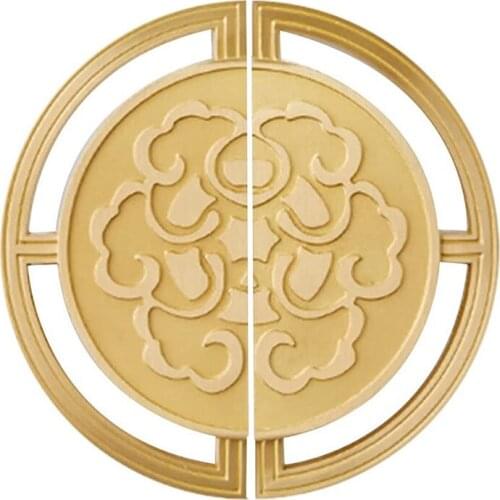 1 Pair of Semi Circular Handles Brass Gold Cabinets Handle for Cupboard Drawer Dressing Table Furniture (with Screws)
