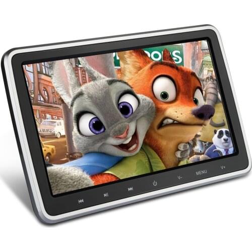 HIRIOT 2PCS *9'' Inch Car Headrest Monitor DVD Player Auto Pillow LCD Screen Monitor 800*480 Game IR HDMI USD SD AV IN