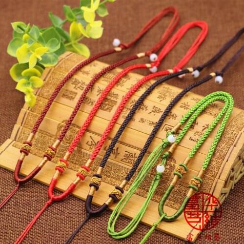 10 pieces of pineapple knot necklace rope handmade diy lanyard weaving jade jewelry pendant lanyard