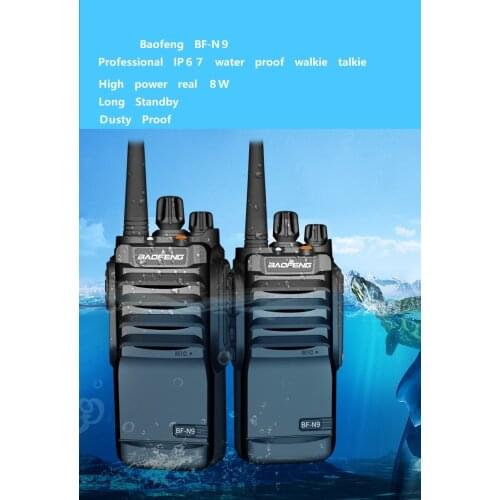 2pcs high Power 8w Baofeng BF-N9 Waterproof IP67 walkie talkieo cb radio comunicador two way radio ham radio рация