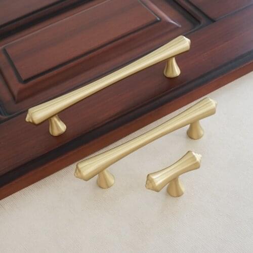 3.75" 5" Copper Cabinet Pull Handles Brass T Bar Drawer Knobs Furniture Cupboard Handle Modern Closet Wardrobe Handle 96 128mm