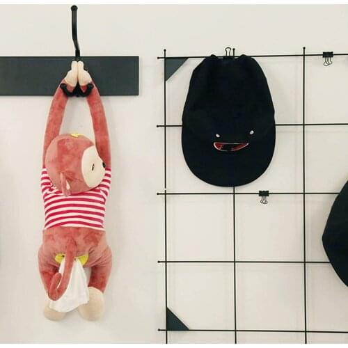 52*10cm Wall-mounted Monkey Tissue Box Creative Naughty Little Monkey Plush Tissue Pumping Box Home Car Tissue Pumping Box