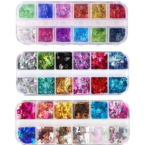 1 set Glitter Sequins Resin Fillings Diy Uv Epoxy Resin Mold Filler Crafts Nail Art Projects Decor Crafts Tags Bag Accessories