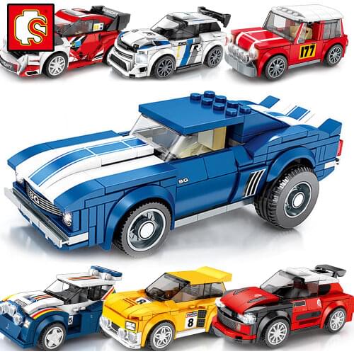 Sembo Blocks Car City Vehicle Racing Super Garage Sets Building Model Kit Kids Toys Children Speed Champions 2021 Technique