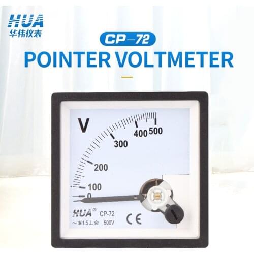 CP-72 AC Anlog Voltmeter 5V10V15V20V30V40V50V100V150V200V250V300V400V450V500V voltage panel meter.Factory direct sales