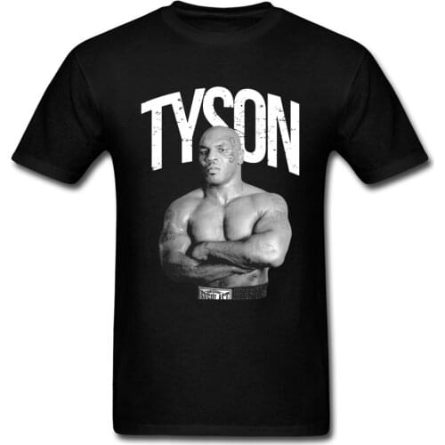 Iron Mike Tyson T-shirt For Man MMA Fighter T Shirt Mens 3D Clothing Classic Black Tshirt Hip Hop Tees Cotton Tops Cool