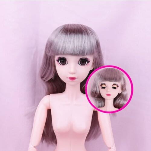 60cm Sleeping Doll with Blink Eyes 4D Eye Simulation Eyelashes 1/3 Winking Doll Female Naked Doll Toys for Kids Girl Gifts