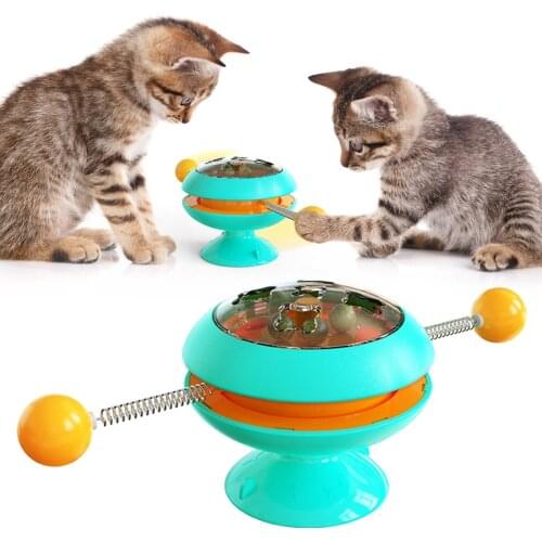 Hot Selling Pet Supplies Turntable Cat Toys Funny Cat Stick Funny Catnip Ball Gyro Funny Cat Ball Pet Toys