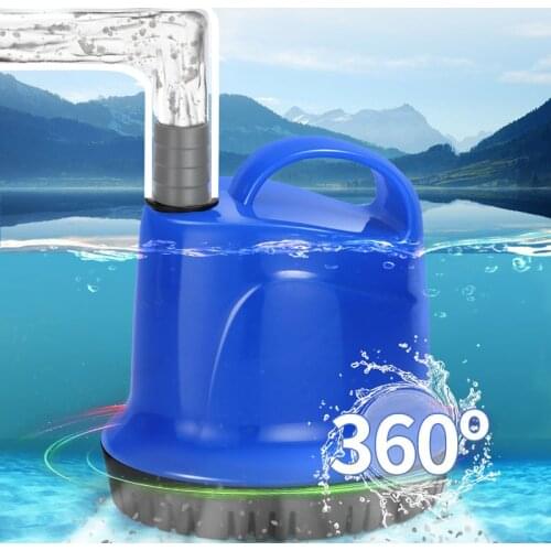 SilAquarium Amphibious Bottom Suction Pump Multi Functional Submersible Water Pump Fish Tank Fountain Water Filter 220V