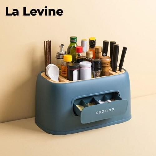 Multi-function Kitchen Storage Racks Stuff Organizer Knife Holder Lid Salt Sugar Kitchen Household Items Kitchen Accessories