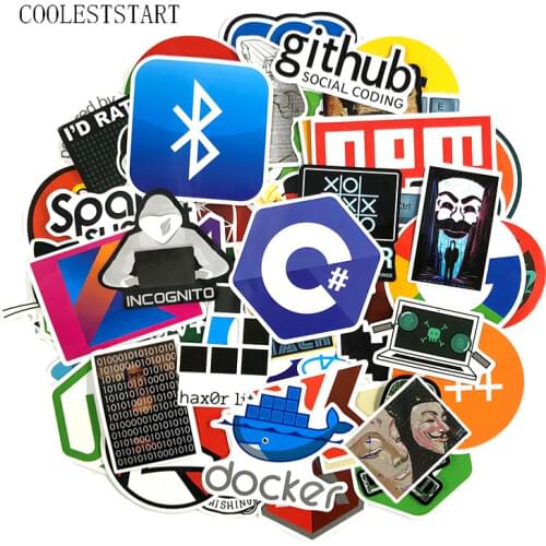 150Pcs/Pack Programming Stickers Geek Hacker Stickers For Luggage Laptop Notebook Motorcycle Sticker Skateboard Toy