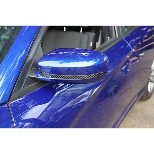 2pcs Car Door Rearview Mirror Side Wing Mirror Decal Cover Trim Sticker for Dodge Charger 2015+ Car Accessories Carbon Fiber