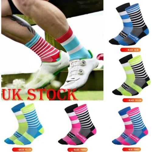 Fashion Waterproof Socks Cycling Sport Running Hiking Climbing Socks Breathable Letter Colorful Striped A Pair of Socks