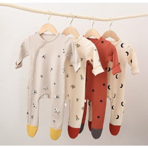 2021 Spring New Printed Baby Bodysuit For Boys And Girls One-piece Romper Newborn Recien Nacido Clothes