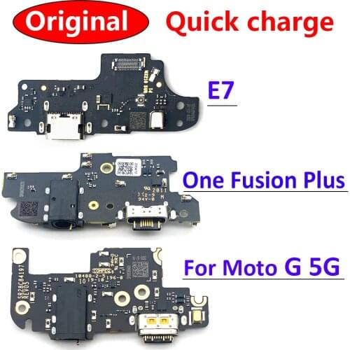 Original USB Charging Port Mic Microphone Dock Connector Board Flex Cable For Moto G 5G / One Fusion Plus / E7 Repair Parts