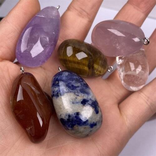 Natural Semi Precious Stone Pendant Infinity Making Necklaces Bracelets And Earrings For DIY 20x40mm-25x50mm