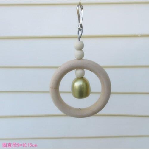 Bird Parrot Chew Bite Swing Ring with Metal Bell Toy Bird Products Pet Toy Accessories Cockatiel Parrot hang Toys BT009