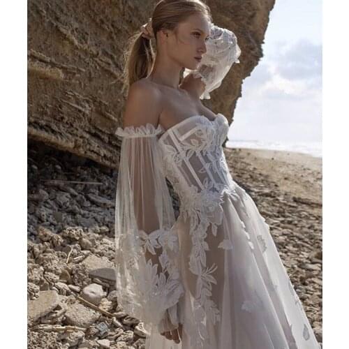 Bridal Gown Sleeves White Perspective Appliqued Bridal Puff Sleeves Handmade Wedding Arm Cover Decorate Tulle Elegant Wedding
