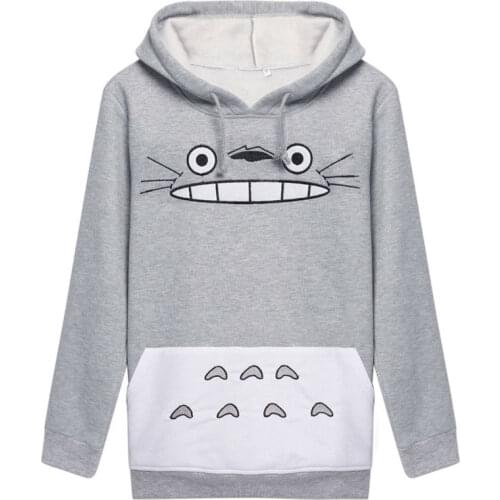 Girl Spring Autumn Plus Size Hoodies Women Japan Anime Totoro Cosplay Costume Clothes Long sleeve Pullover Hooded Sweatshirt