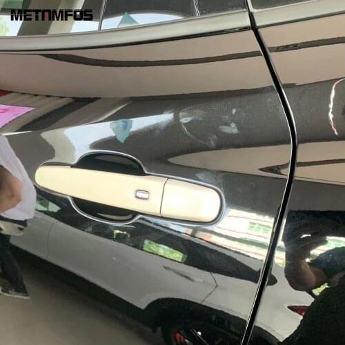 For Chevrolet Blazer 2019 2020 Carbon Fiber Door Handle Catch Cover Molding Trim Protection Cap Exterior Accessories Car Styling