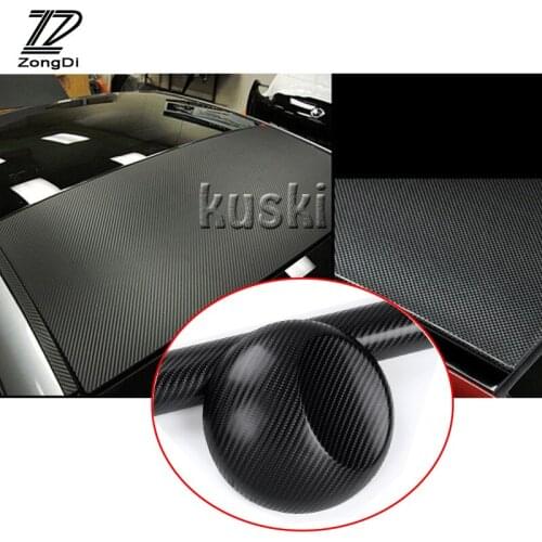 ZD 30X127cm Car-styling Carbon Fiber Car Stickers for Citroen C4 C5 Hyundai Solaris I30 VW Polo T5 Ford Fiesta Fusion Mustang