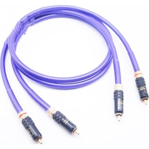 1Pair G5 Top 5N OFC Pure Copper Silver Plated RCA Interconnet Cable, WBT-0144 Style jack connector Audio Cable