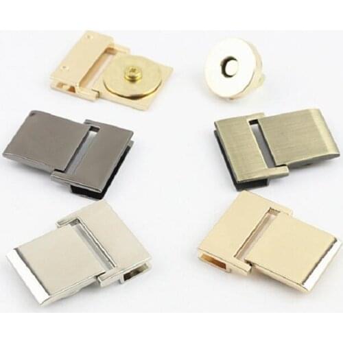 10pcs/lot luggage and handbag hardware accessories square magnetic button lock magnetic button bag lock