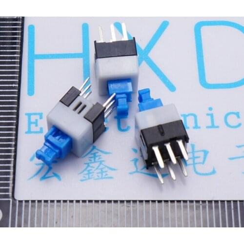 150pcs push button Switches 7*7MM locking switch 7X7MM self-locking switch button double switch 6 pin blue