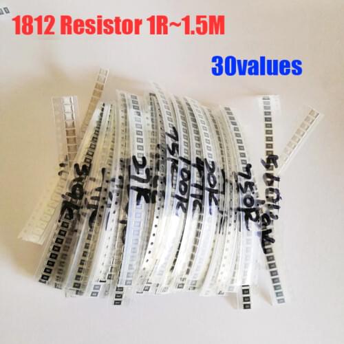 1812 SMD Resistor 30values Resistor Kit 1R~1.5M Assorted Kit
