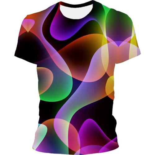 2021 New 3d Printed T-Shirt, Nature, Oil Painting, Casual Fashion, Round Collar, Street Menswear Xxs-6xl