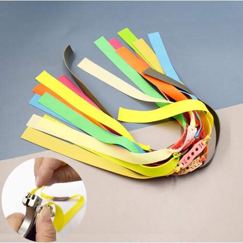 3/6pcs Slingshot Powerful High Elasticity Flat Rubber Band Thicknes 0.5-1.2mm 11 Colors Outdoor Catapult Shooting Accessories