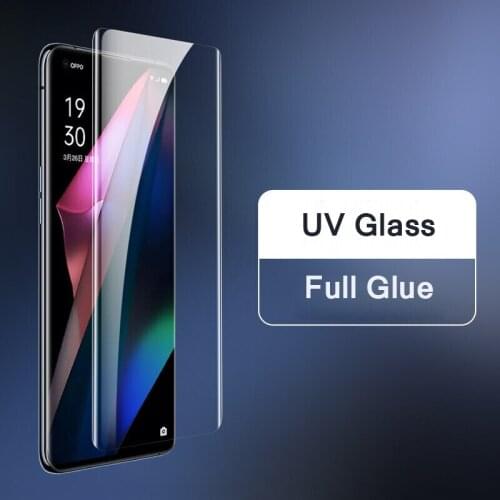 3D UV Glass Full Glue Cover Tempered Glass for OPPO Find X3 Pro Screen Protector For Find X3Pro FindX3 Cover Protective Film