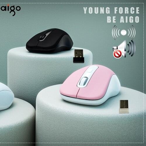 Aigo M21 USB Wireless mouse 1600DPI Adjustable Receiver Optical Computer Mouse 2.4GHz Ergonomic Mice For Laptop PC Mouse