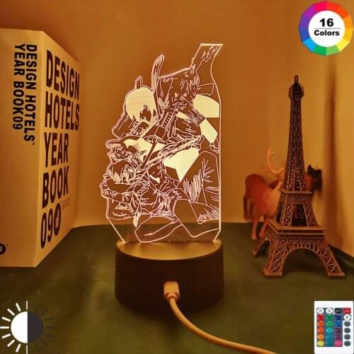 Anime Led Light Chainsaw Man for Bedroom Decoration Nightlight Birthday Gift Room Decor Table 3d Lamp Chainsaw Man