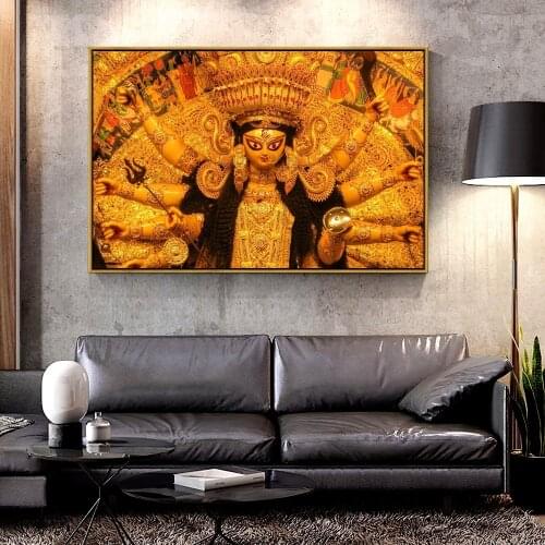 Artcozy Oil Canvas Painting durga_puja For Home Decoration Wall Art
