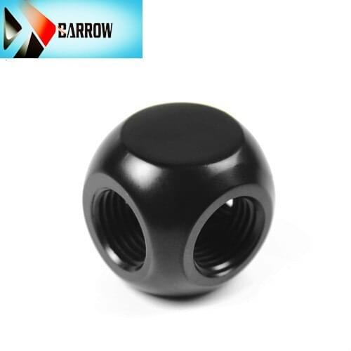 Barrow G1 / 4" Stone, Computer Water Cooling Kit Copper Accessories 4 Way Cube Accessories Black, White, Silver, Gold TLFT4T-A01